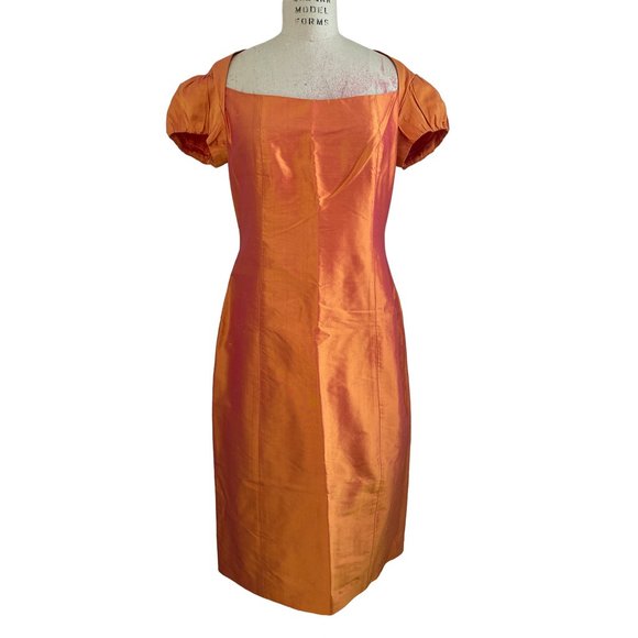 RARE Toronto Designer Silk Iridescent Y2K Dress - Picture 3 of 16